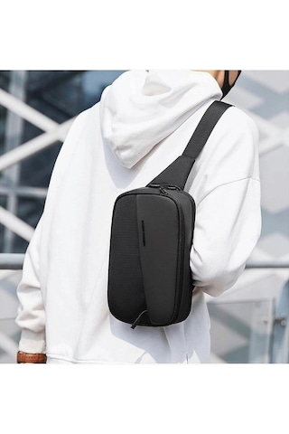 Prestigegoods Mark Ryden Mr-8112 Su Geçirmez Haberciler Göğüs Çantası, 7.9 Inç İpad Uyumlu Erkek Omuz Çantası Yurt Dışından Siyah