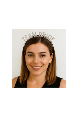 Gümüş Renk Team Bride Taç Plastik Gelin Ve Nedime Tacı Bx40 Diğer