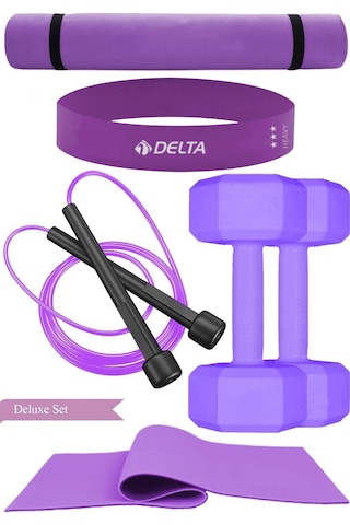 Pilates Seti - Tam Ekipman Ile Evde Fit Kalın Thm-0000010, One Size Beyaz - Pembe