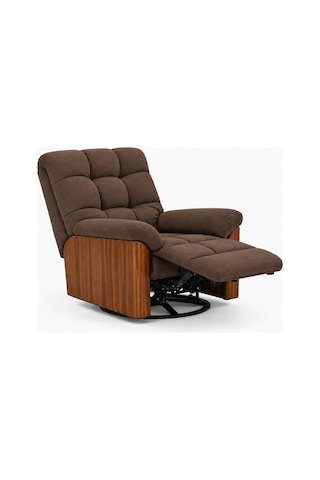 Smarto Relax Tv Koltuğu Porto Comfort Döner Ve Sallanan Elektrikli Mekanızmalı Sırt Dayanağı Kontrol Panelli Ergonomik 8 Farkli Renk Seçenek Dekoratif Baba Koltuğu Kahverengi