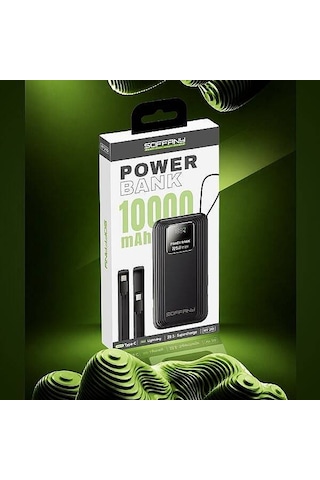 Hy-310 10.000 Mah Powerbank 22.5w Type-c + Lightning Çıkışlı Siyah