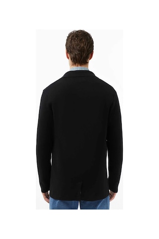 Lacoste Men's Classic Fit V Neck Cardigan Erkek Classic Fit V Yaka Triko Hırka Siyah Siyah