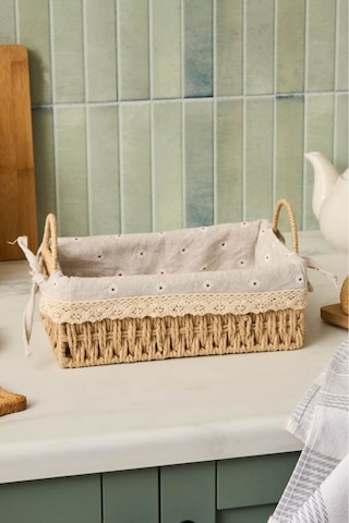 Karaca Daisy Ekmek Sepeti Vizon 25 Cm