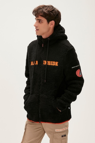 Bad Bear Shaggy Plush Full-zip Siyah Peluş Erkek Kapüşonlu Sweatshirt-siyah Siyah