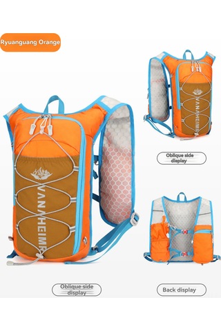 Ruicoo Oranj Çok Amaçlı Katlanabilir Outdoor Sırt Çantası: Işık Yansıtan Spor, Koşu, Bisiklet İçin Su Geçirmez, Hafif, Organize Depolama Bölmeli Turuncu