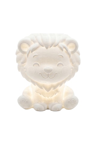 Fibrika Store Lionbuddy: Dekoratif Aslan Figür Gece Lambası Beyaz