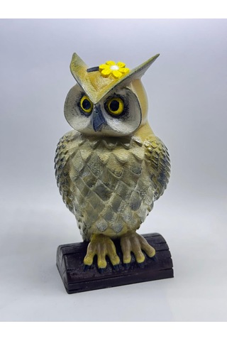 El Yapımı Baykuş Figürü - Dekoratif Baykuş Biblosu