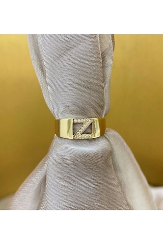 Çgk Çiğdem Gürel Kuyumculuk Z Harf Altın Yüzük Gold