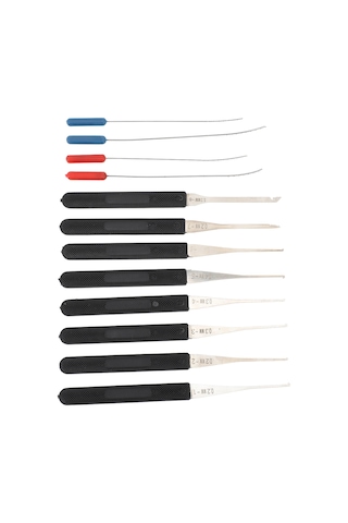 Symbee 12'li Kilit Anahtarı Çıkarıcı Seti 0.2-0.4mm - Kırık Anahtarları Kilitlekten Çıkarma Aracı - Tamir Bakım İçin