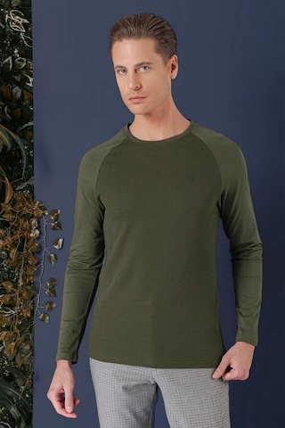 Efor Ts 872 Slim Fit Haki Spor T-shirt Haki