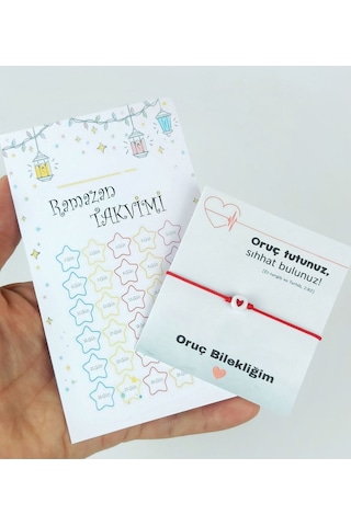 10 Adet Çocuklar Için Ramazan Takvimi Hediyeli Oruç Bilekliği