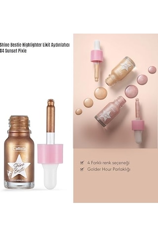 Tr Shine Bestie Highlighter Likit Aydınlatıcı 04 Sunset Pixie Genel