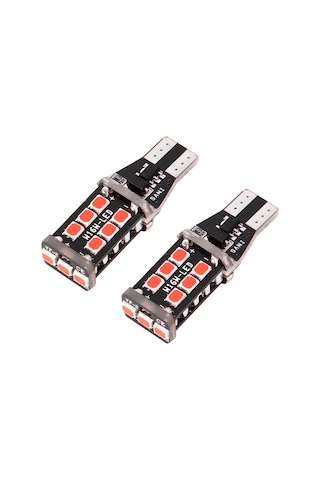 Sones 2 Adet T15 3w Kırmızı Işık 300lm Smd 2835 Led Araç Arka Sis Lambası / Araçlar İçin Yedek Işık, Dc 12v