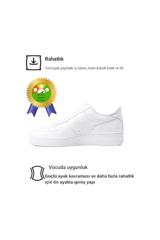 Trend Süper Rahat 4 Mevsim Unisex Günlük Yürüyüş Spor Ayakkabı Beyaz