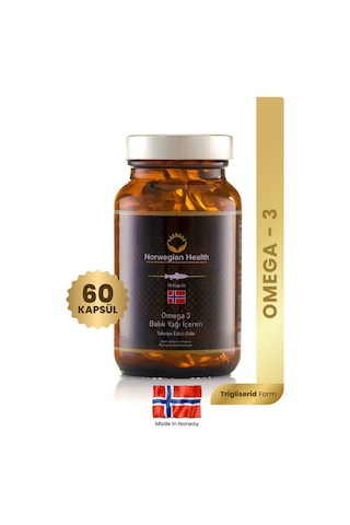 Norwegian Health Omega 3 1000 MG Somon&Morina Balık Yağı﻿ 60 Kapsül