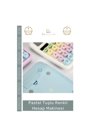Hesapmakinesi Estetik Pastel Ergonomik Ofis Okul Fonksiyonel Büyük Ekran Tuşlu Renkli Hesap Makines Diğer