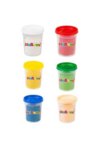 Kutulu Rengarenk Doğal Oyun Hamuru 6 Adet Oyun Hamuru Play Dough 6 X 100 Gram