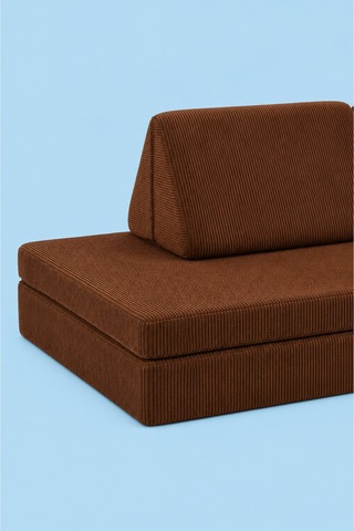 Funbed Sofa Çocuk Oyun Koltuğu, Modüler Katlanır Yatak Ve Oyun Minderi Seti, Süngerli Güvenli Çocuk Kanepe Kahverengi - 889056427 Kahverengi