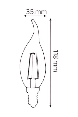 Horoz 001-014-0004 Led Filament Ampul 4w E14 Duy Beyaz Işık - 3 Lü Paket