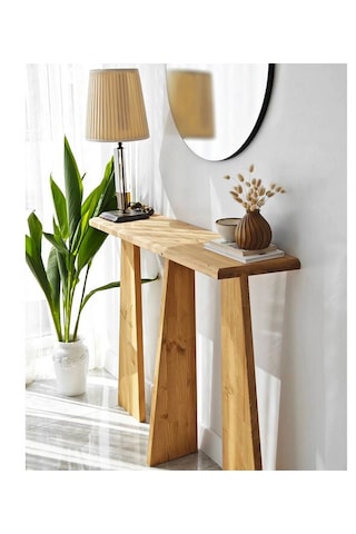 Ela Wood Working Cleopatra Masif Ağaç Dresuar 100cm Açık Meşe