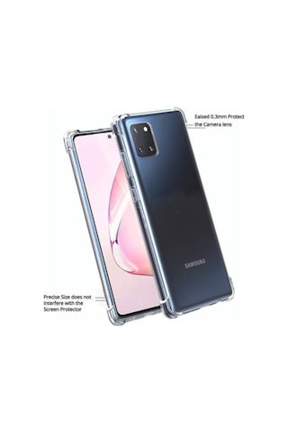 Samsung Uyumlu Galaxy Note 10 Lite Kilif Köse Korumali Seffaf Silikon 442386679