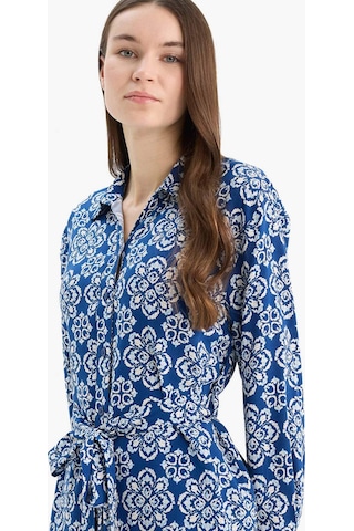 Defacto Relax Fit Desenli Viskon Uzun Kollu Tunik D9753ax25smnv30 Lacivert