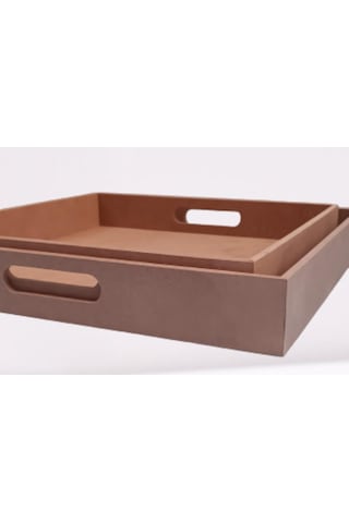 Hobi Dekoratif Tepsi Takım İkili Model HAM Ahşap MDF El Yapımı