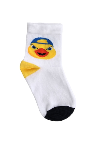Fenerbahçe Çocuk Yellow Maskot Çorap Beyaz