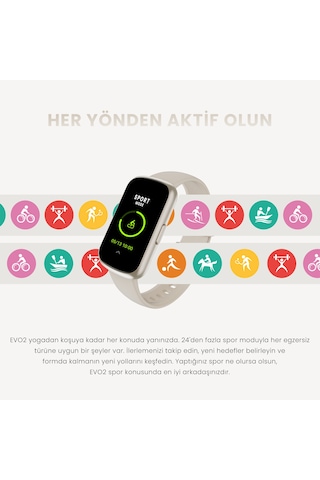 HiFuture EVO2 1,47" Ekran Su Geçirmez 1ATM Apple Uyumlu iOS & Android Akıllı Bileklik