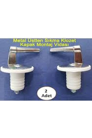 Metal Klozet Kapak Vidası Üstten Sıkmalı Siyah