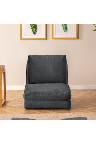 Pafu Taida Tekli Katlanır Yataklı Uzanma Koltuğu Gri