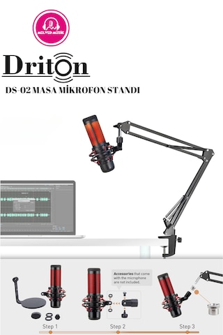 Driton Ds-02 Profesyonel Kondenser Masa Tipi Mikrofon Standı