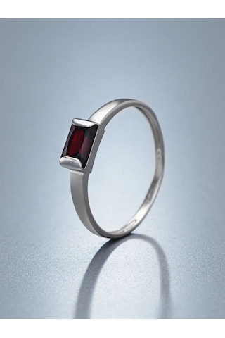 Uvelirnye Tradicii 925 Ayar Gümüşten Doğal Grenat Taşlı Yüzük 292020275 Gümüş