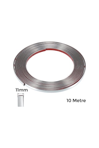 Yapışkanlı Nikelaj Şerit Bant Çıta Krom 11mm 10 Metre