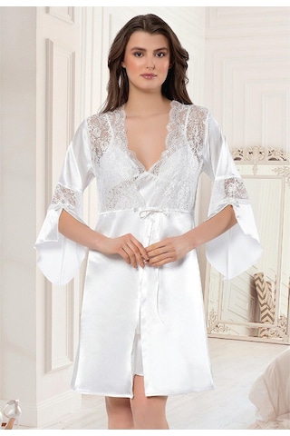 FAAL DANTEL DETAYLI SATEN GECELİK SABAHLIK TAKIM 2118