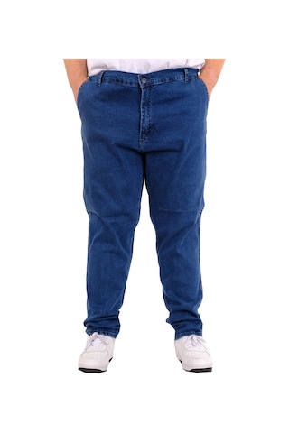 Mode Xl Büyük Beden Erkek Kot Pantolon Yan Cep Chıno 18880 Açık Mavi Açık Mavi