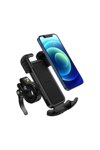 Ugreen Motosiklet Ve Bisikletler İçin 360 Gidon Telefon Tutucu, Siyah, 60548