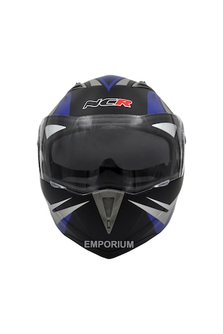 Ncr Çene Açılır Mat Mavi Motosiklet Kaskı Vizörlü Ece Belgeli Mat Mavi