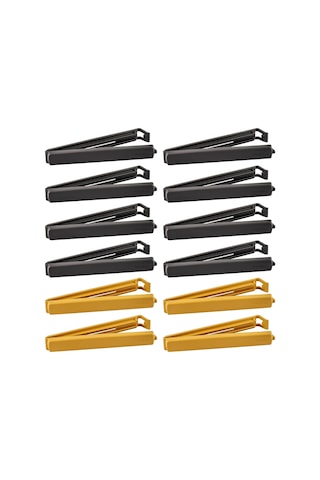 Ikea Bevara Büyük Plastik Kilit Mandalları, 14 Cm Uzunluğunda, Gri Ve Sarı, 12 Klipsli Set Sku: Smg8690010204783 Açık Gri