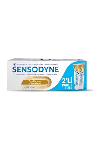 Sensodyne Tam Koruma & Beyazlatıcı Diş Macunu 75 Ml 1+1
