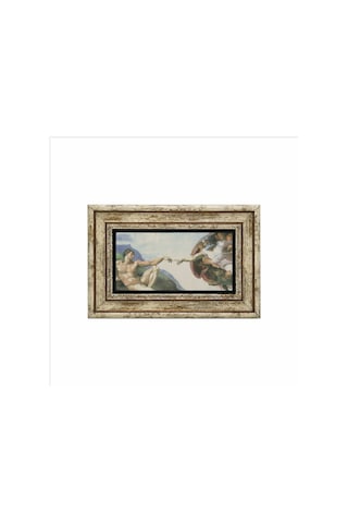 Adem İn Yaratılışı Freski Michelangelo Baskılı Taş Tablo 20x30