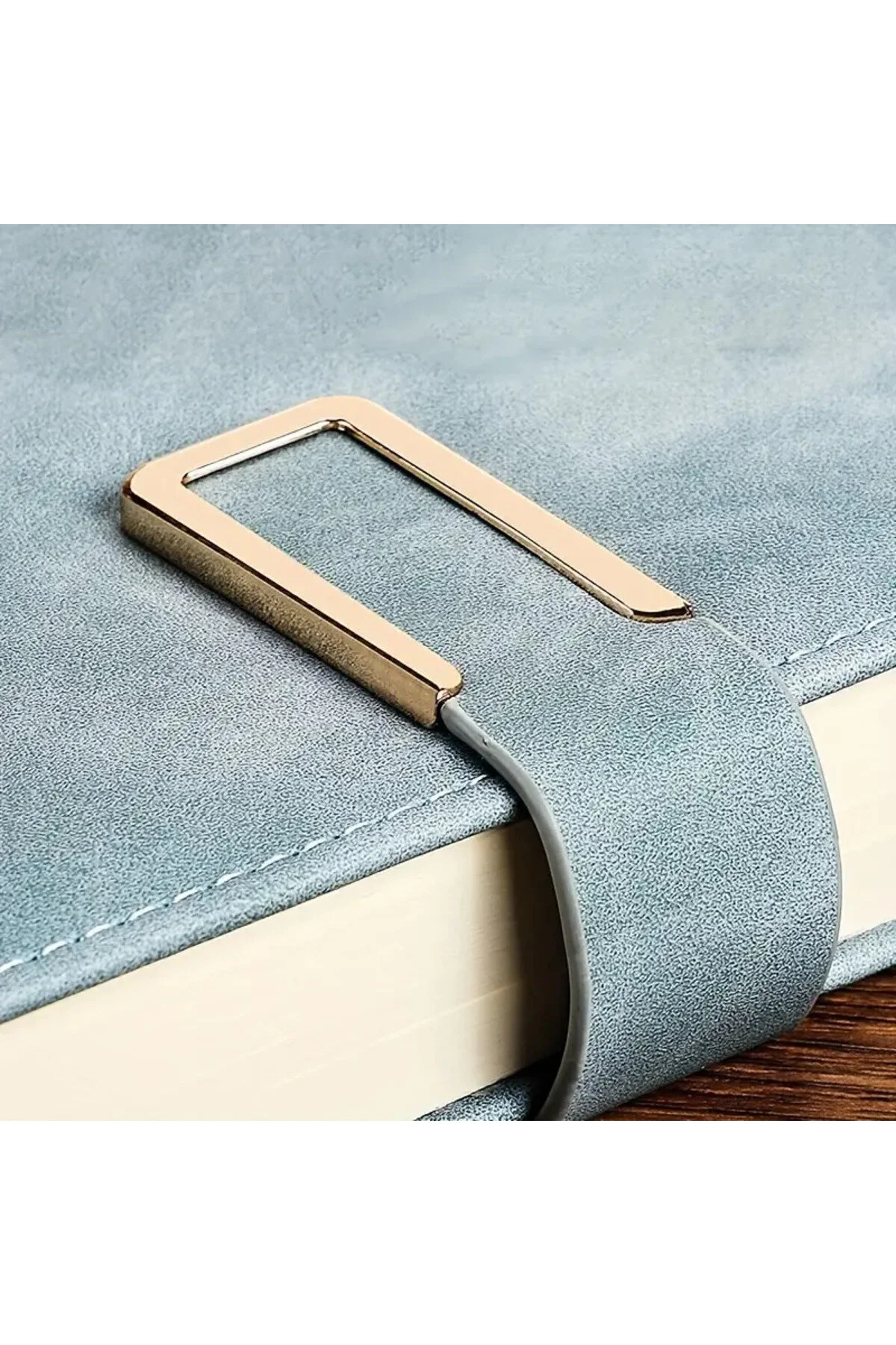 A5 Defter - Manyetik Kapanışlı, Kırmızı Çizgi, Tarihli Sayfalarla İngilizce Deri Kapak Kırmızı