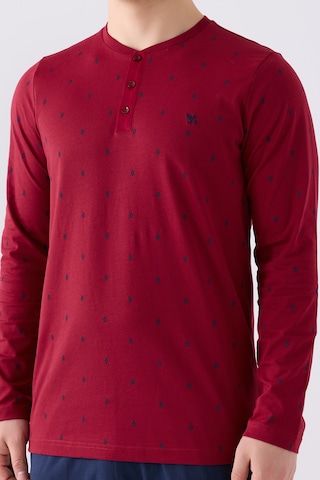 Arnetta 3160 Uzun Kol Erkek Pijama Takımı Bordo V1 Bordo