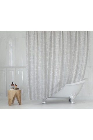 Zethome Tropik Banyo Duş Perdesi 3182 Tek Kanat 1x120x200 Beyaz