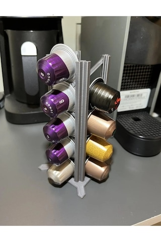 Nespresso Ve Starbucks Uyumlu Kapsül Kahve Standı Gri