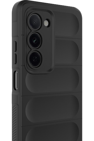 Maks Technology Oppo A5 Uyumlu Kılıf Esnek Tpu Oyuklu Arka Yüzey Tasarımlı Mkst Etnik Silikon Kapak - Siyah