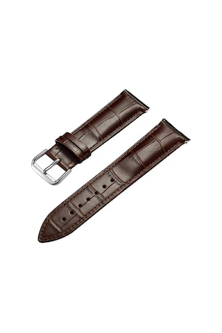 Hakiki Deri Kahverengi Saat Kordon Kayış Kordon 22 MM