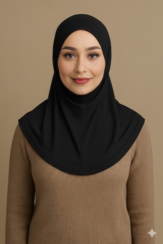 Sonbaharmoda Rahat Ve Şık İki Parça Viskon Likralı Tesettür Hijab Bone İçlik Günlük Kullanım Ve Namaz İçin Siyah