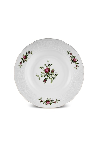 Karaca Vintage Rose Çukur Tabak 22 Cm Çok Renkli