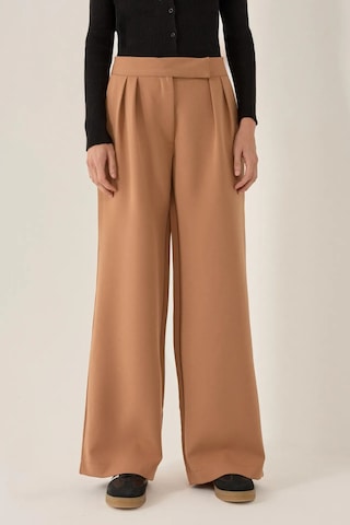 Hiccup Yüksek Bel Wide Leg Pantolon Kestane Kahvesi